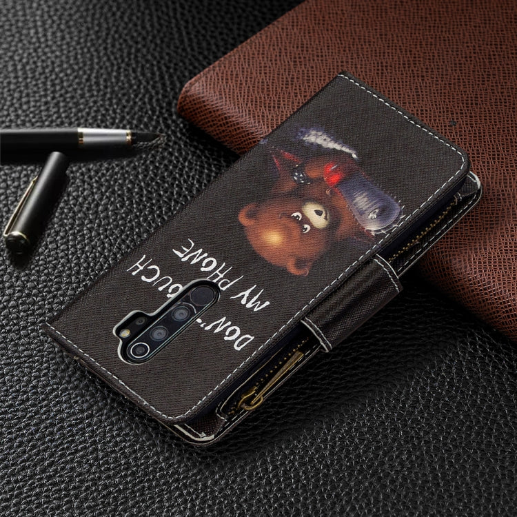 For Xiaomi Redmi Note 8 Pro Colored Drawing Pattern Zipper Horizontal Flip Leather Case with Holder & Card Slots & Wallet