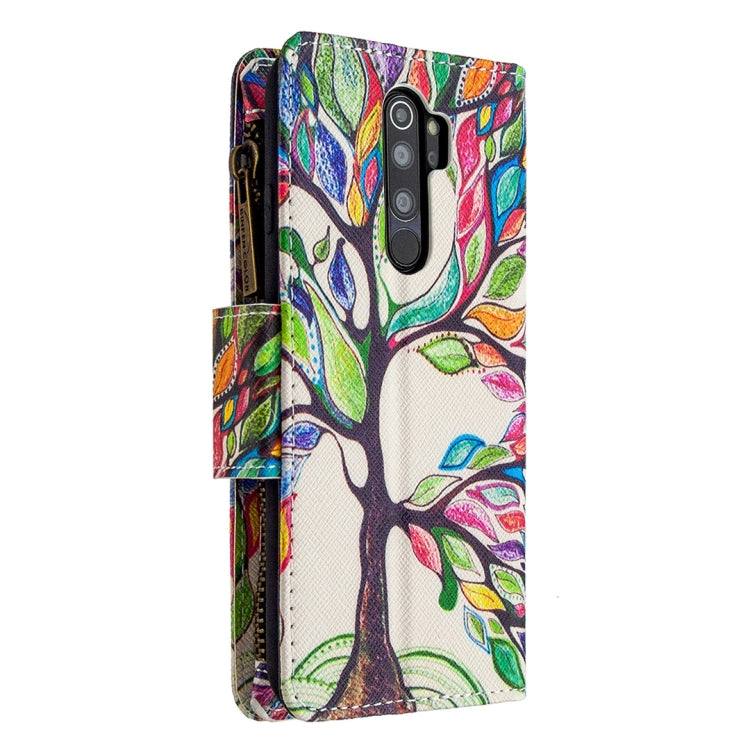 For Xiaomi Redmi Note 8 Pro Colored Drawing Pattern Zipper Horizontal Flip Leather Case with Holder & Card Slots & Wallet