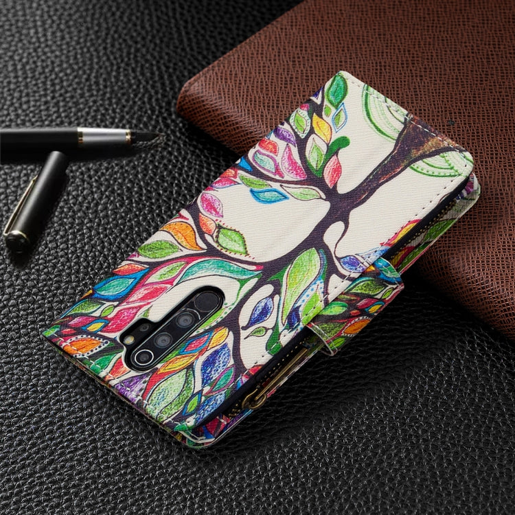 For Xiaomi Redmi Note 8 Pro Colored Drawing Pattern Zipper Horizontal Flip Leather Case with Holder & Card Slots & Wallet