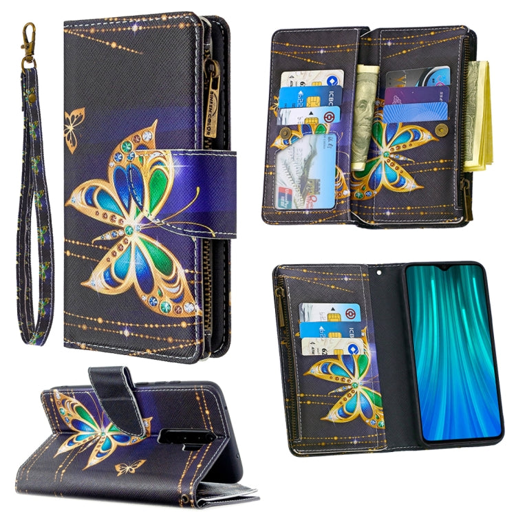 For Xiaomi Redmi Note 8 Pro Colored Drawing Pattern Zipper Horizontal Flip Leather Case with Holder & Card Slots & Wallet
