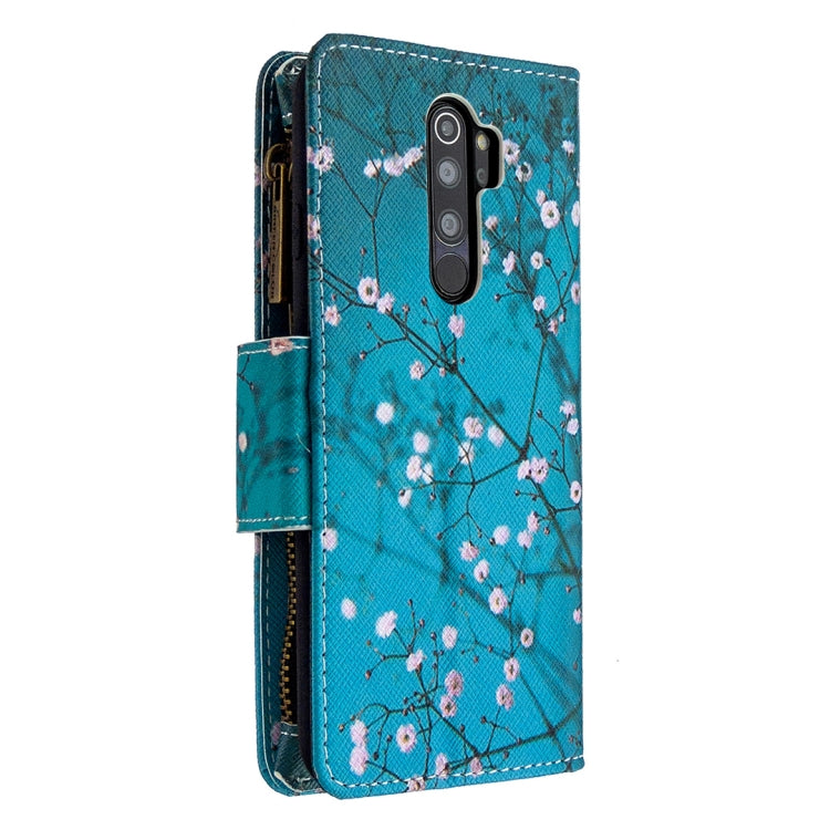 For Xiaomi Redmi Note 8 Pro Colored Drawing Pattern Zipper Horizontal Flip Leather Case with Holder & Card Slots & Wallet