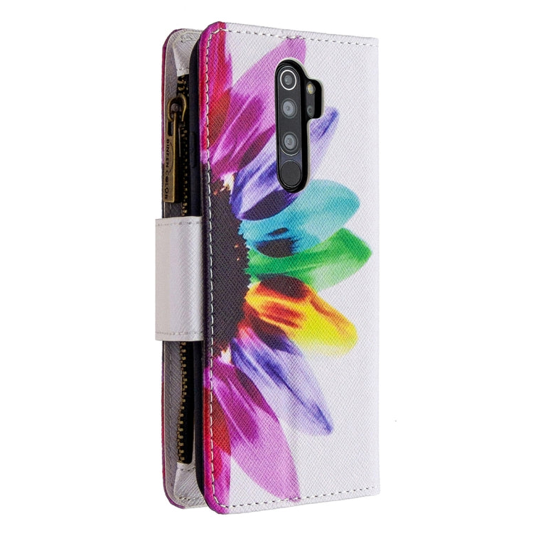 For Xiaomi Redmi Note 8 Pro Colored Drawing Pattern Zipper Horizontal Flip Leather Case with Holder & Card Slots & Wallet