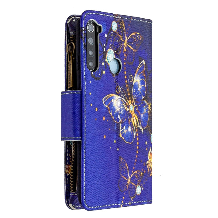 For Xiaomi Redmi Note 8 Colored Drawing Pattern Zipper Horizontal Flip Leather Case with Holder & Card Slots & Wallet