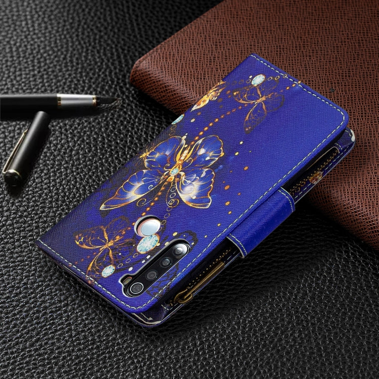 For Xiaomi Redmi Note 8 Colored Drawing Pattern Zipper Horizontal Flip Leather Case with Holder & Card Slots & Wallet