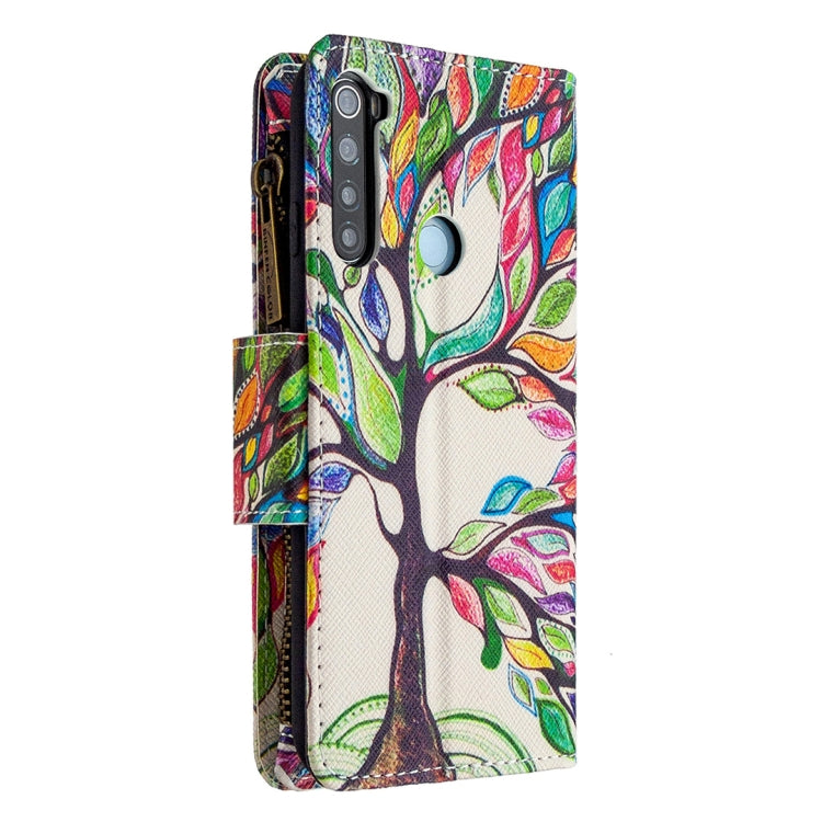 For Xiaomi Redmi Note 8 Colored Drawing Pattern Zipper Horizontal Flip Leather Case with Holder & Card Slots & Wallet