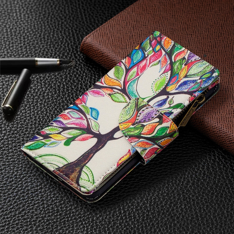 For Xiaomi Redmi Note 8 Colored Drawing Pattern Zipper Horizontal Flip Leather Case with Holder & Card Slots & Wallet
