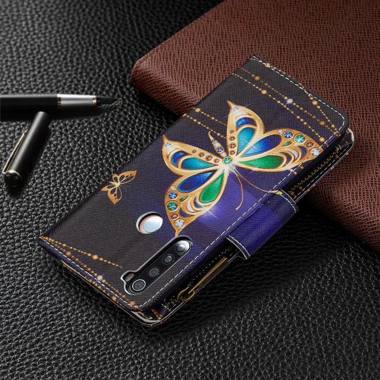 For Xiaomi Redmi Note 8 Colored Drawing Pattern Zipper Horizontal Flip Leather Case with Holder & Card Slots & Wallet