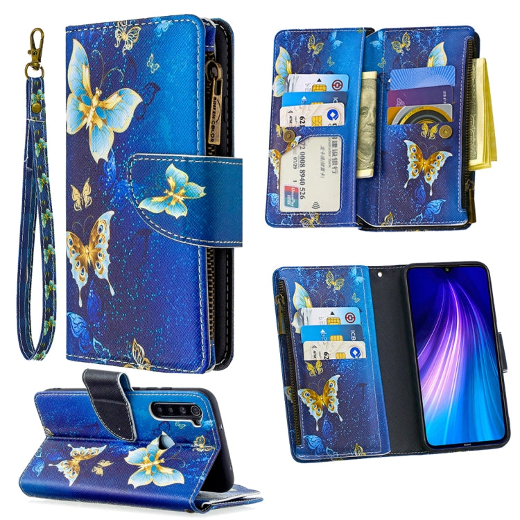 For Xiaomi Redmi Note 8 Colored Drawing Pattern Zipper Horizontal Flip Leather Case with Holder & Card Slots & Wallet