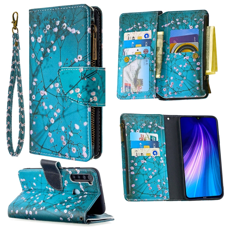 For Xiaomi Redmi Note 8 Colored Drawing Pattern Zipper Horizontal Flip Leather Case with Holder & Card Slots & Wallet