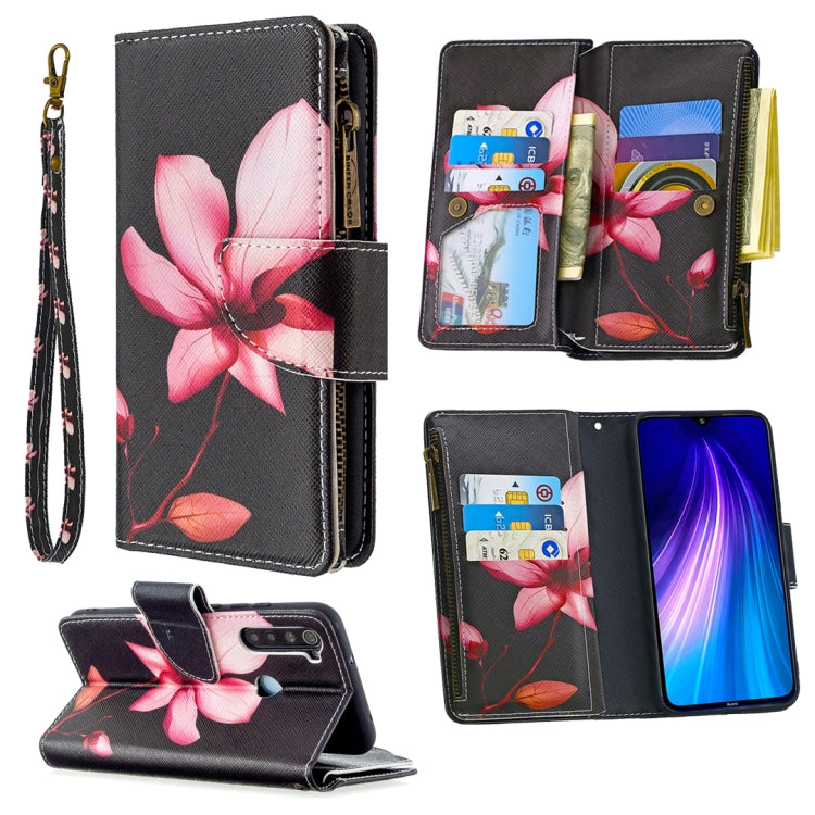 For Xiaomi Redmi Note 8 Colored Drawing Pattern Zipper Horizontal Flip Leather Case with Holder & Card Slots & Wallet
