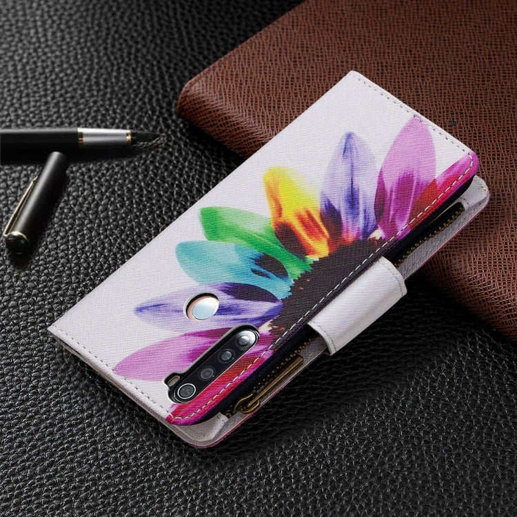 For Xiaomi Redmi Note 8 Colored Drawing Pattern Zipper Horizontal Flip Leather Case with Holder & Card Slots & Wallet