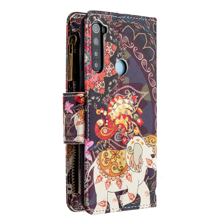 For Xiaomi Redmi Note 8 Colored Drawing Pattern Zipper Horizontal Flip Leather Case with Holder & Card Slots & Wallet