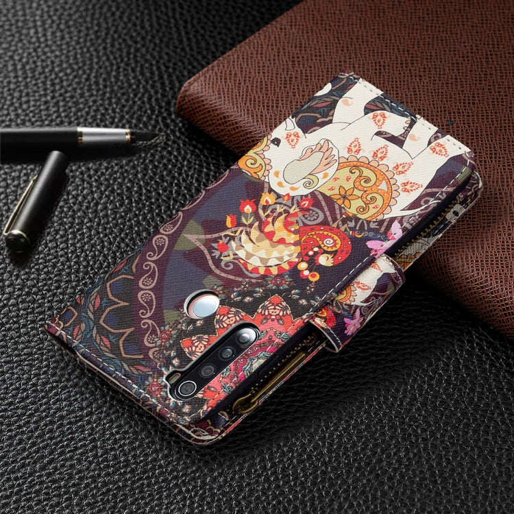 For Xiaomi Redmi Note 8 Colored Drawing Pattern Zipper Horizontal Flip Leather Case with Holder & Card Slots & Wallet