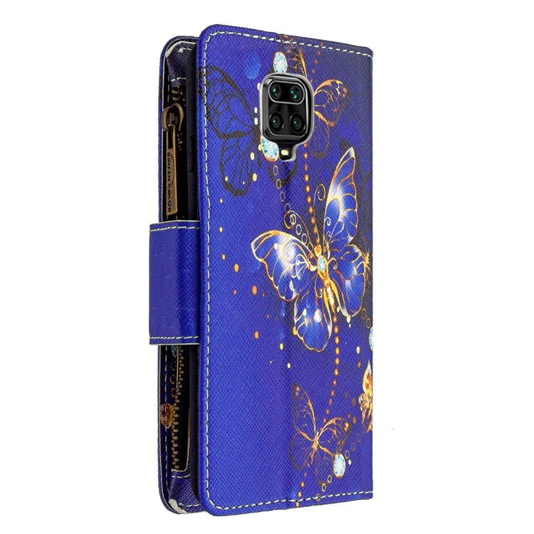 For Xiaomi Redmi Note 9 Pro Colored Drawing Pattern Zipper Horizontal Flip Leather Case with Holder & Card Slots & Wallet