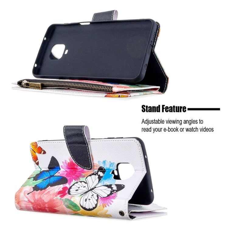 For Xiaomi Redmi Note 9 Pro Colored Drawing Pattern Zipper Horizontal Flip Leather Case with Holder & Card Slots & Wallet