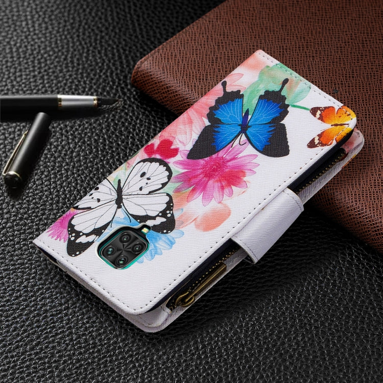 For Xiaomi Redmi Note 9 Pro Colored Drawing Pattern Zipper Horizontal Flip Leather Case with Holder & Card Slots & Wallet