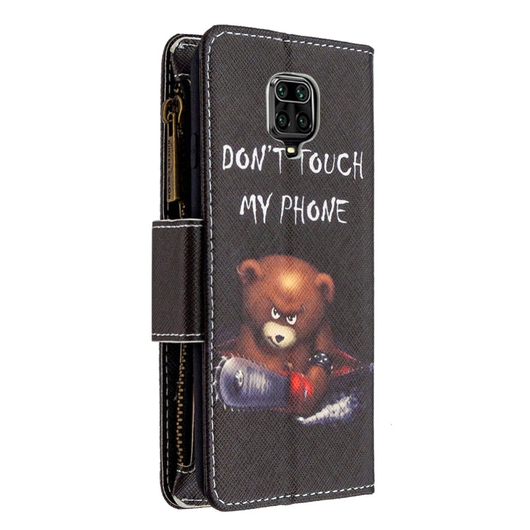 For Xiaomi Redmi Note 9 Pro Colored Drawing Pattern Zipper Horizontal Flip Leather Case with Holder & Card Slots & Wallet