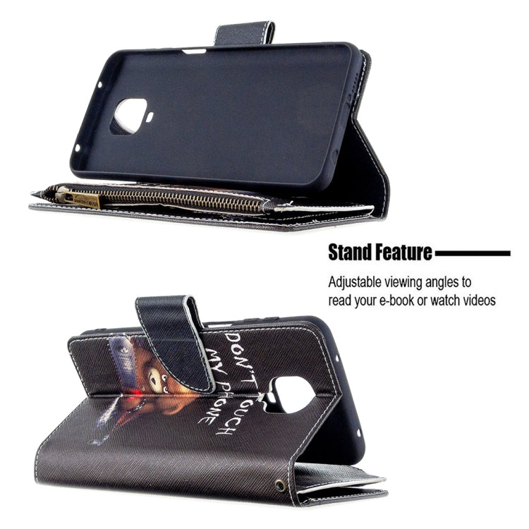 For Xiaomi Redmi Note 9 Pro Colored Drawing Pattern Zipper Horizontal Flip Leather Case with Holder & Card Slots & Wallet