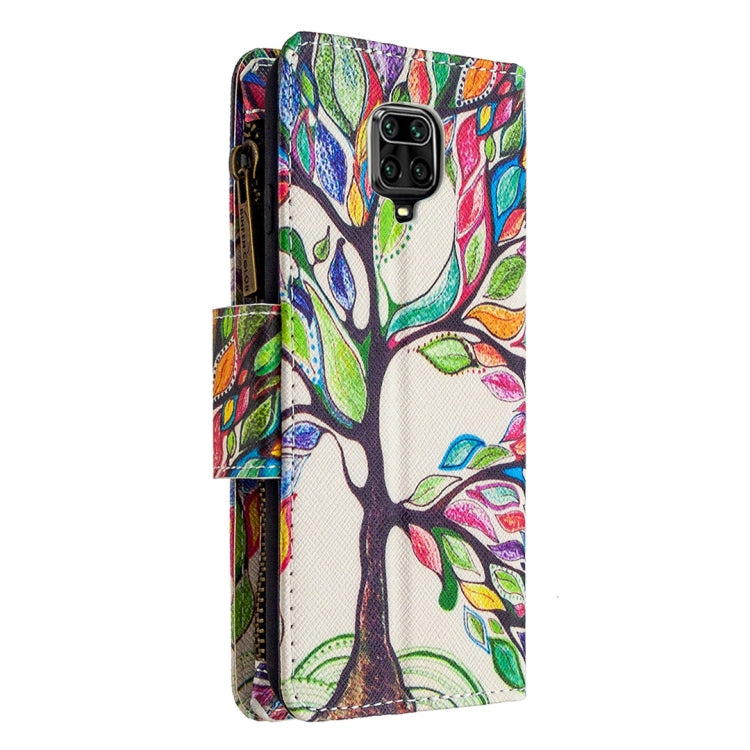 For Xiaomi Redmi Note 9 Pro Colored Drawing Pattern Zipper Horizontal Flip Leather Case with Holder & Card Slots & Wallet