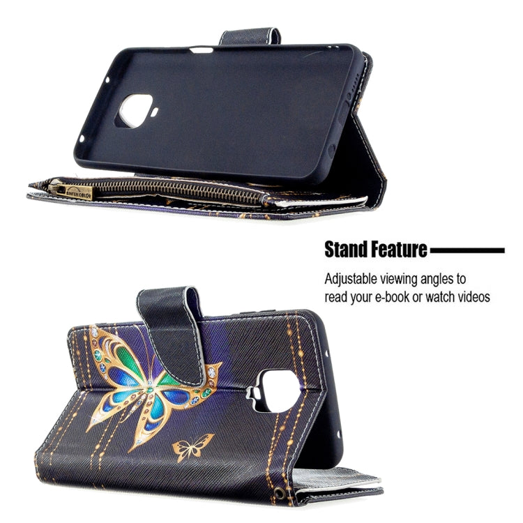 For Xiaomi Redmi Note 9 Pro Colored Drawing Pattern Zipper Horizontal Flip Leather Case with Holder & Card Slots & Wallet