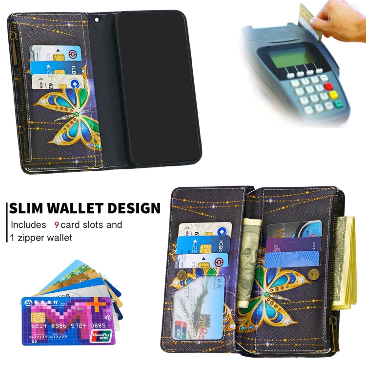 For Xiaomi Redmi Note 9 Pro Colored Drawing Pattern Zipper Horizontal Flip Leather Case with Holder & Card Slots & Wallet