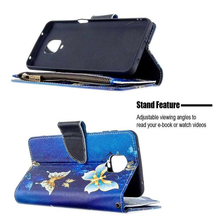 For Xiaomi Redmi Note 9 Pro Colored Drawing Pattern Zipper Horizontal Flip Leather Case with Holder & Card Slots & Wallet