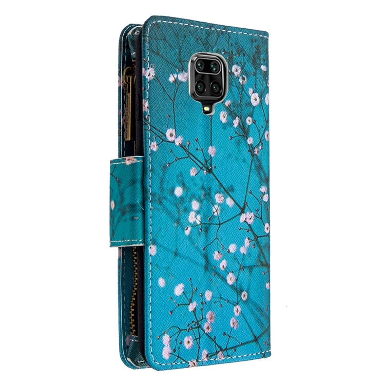 For Xiaomi Redmi Note 9 Pro Colored Drawing Pattern Zipper Horizontal Flip Leather Case with Holder & Card Slots & Wallet