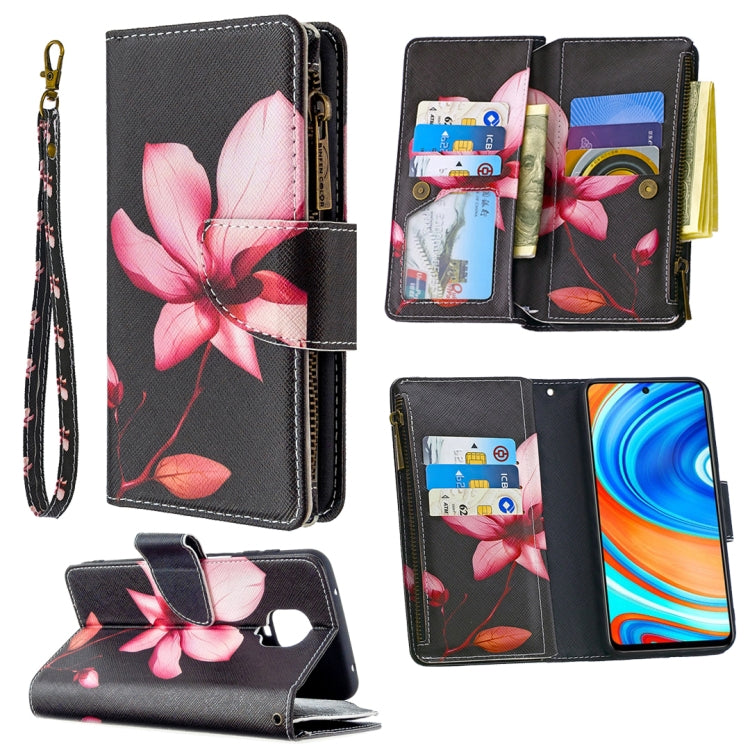 For Xiaomi Redmi Note 9 Pro Colored Drawing Pattern Zipper Horizontal Flip Leather Case with Holder & Card Slots & Wallet