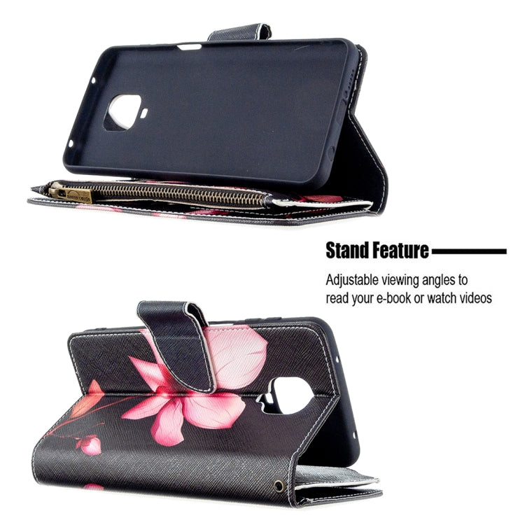 For Xiaomi Redmi Note 9 Pro Colored Drawing Pattern Zipper Horizontal Flip Leather Case with Holder & Card Slots & Wallet