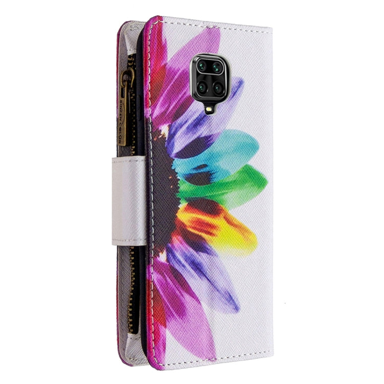 For Xiaomi Redmi Note 9 Pro Colored Drawing Pattern Zipper Horizontal Flip Leather Case with Holder & Card Slots & Wallet