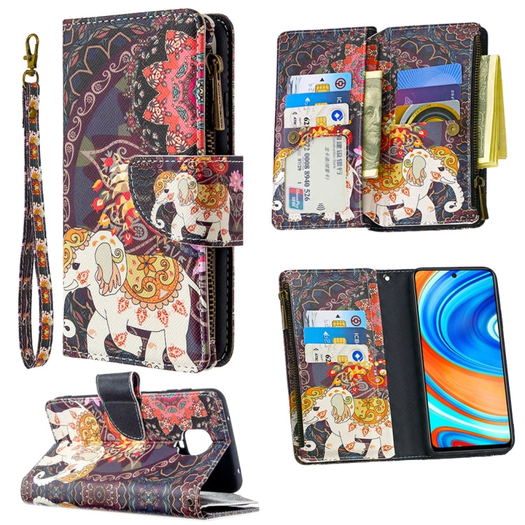 For Xiaomi Redmi Note 9 Pro Colored Drawing Pattern Zipper Horizontal Flip Leather Case with Holder & Card Slots & Wallet