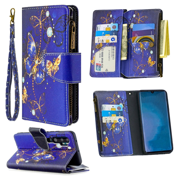 For Xiaomi Mi CC9 Pro / Note 10 Colored Drawing Pattern Zipper Horizontal Flip Leather Case with Holder & Card Slots & Wallet