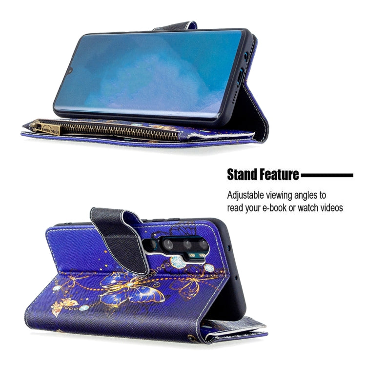 For Xiaomi Mi CC9 Pro / Note 10 Colored Drawing Pattern Zipper Horizontal Flip Leather Case with Holder & Card Slots & Wallet