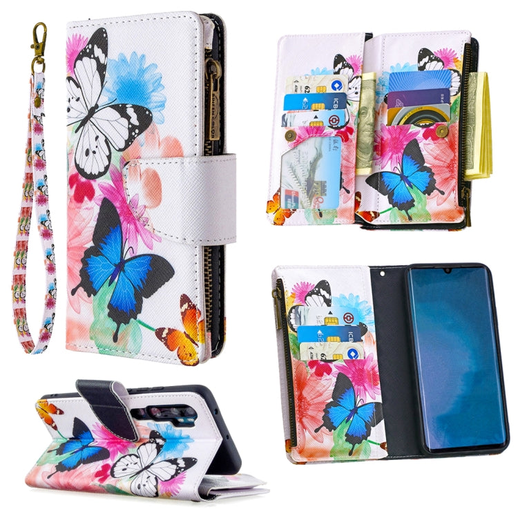 For Xiaomi Mi CC9 Pro / Note 10 Colored Drawing Pattern Zipper Horizontal Flip Leather Case with Holder & Card Slots & Wallet
