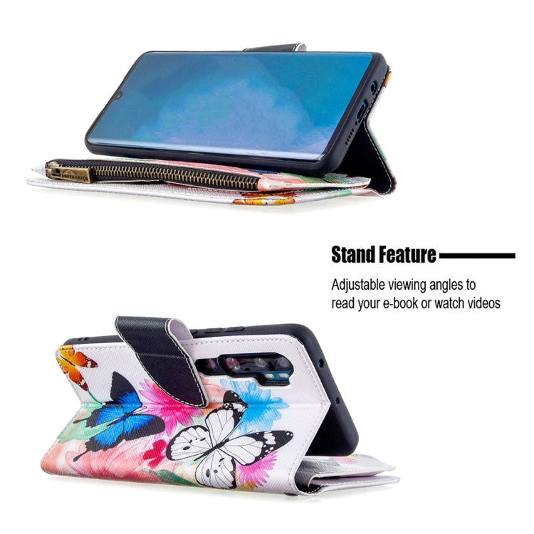 For Xiaomi Mi CC9 Pro / Note 10 Colored Drawing Pattern Zipper Horizontal Flip Leather Case with Holder & Card Slots & Wallet