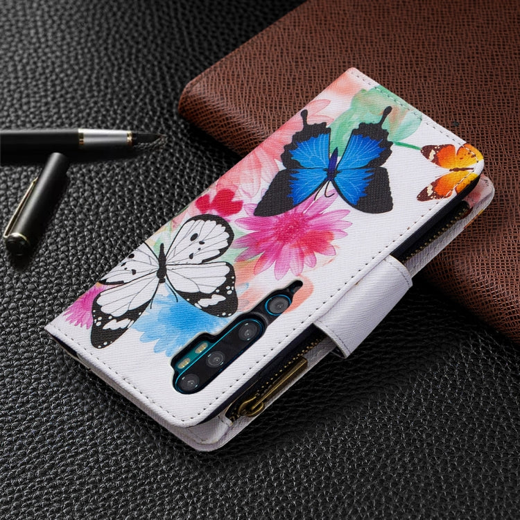 For Xiaomi Mi CC9 Pro / Note 10 Colored Drawing Pattern Zipper Horizontal Flip Leather Case with Holder & Card Slots & Wallet