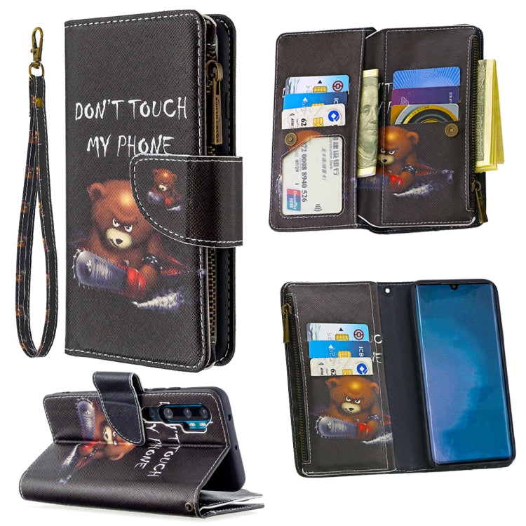 For Xiaomi Mi CC9 Pro / Note 10 Colored Drawing Pattern Zipper Horizontal Flip Leather Case with Holder & Card Slots & Wallet