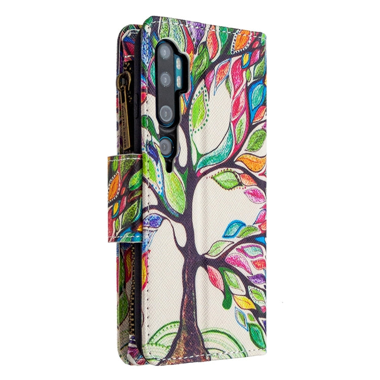 For Xiaomi Mi CC9 Pro / Note 10 Colored Drawing Pattern Zipper Horizontal Flip Leather Case with Holder & Card Slots & Wallet