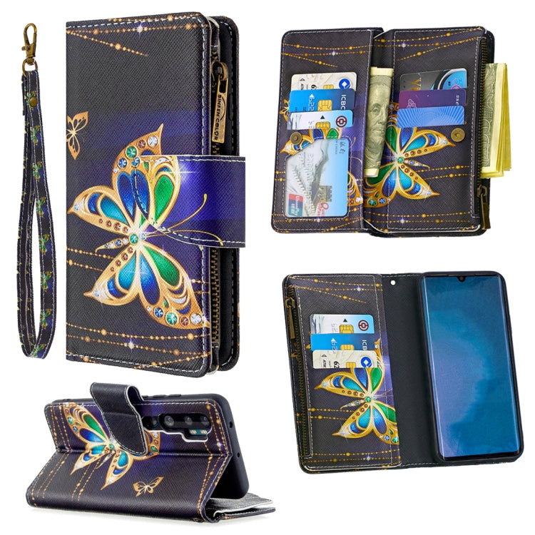 For Xiaomi Mi CC9 Pro / Note 10 Colored Drawing Pattern Zipper Horizontal Flip Leather Case with Holder & Card Slots & Wallet