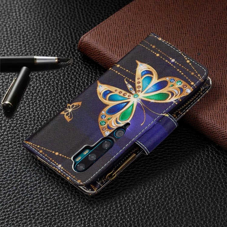 For Xiaomi Mi CC9 Pro / Note 10 Colored Drawing Pattern Zipper Horizontal Flip Leather Case with Holder & Card Slots & Wallet