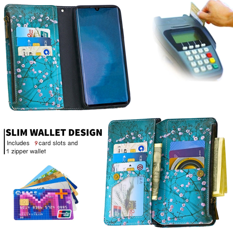 For Xiaomi Mi CC9 Pro / Note 10 Colored Drawing Pattern Zipper Horizontal Flip Leather Case with Holder & Card Slots & Wallet