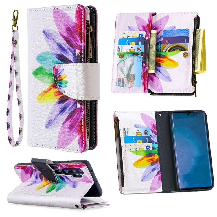 For Xiaomi Mi CC9 Pro / Note 10 Colored Drawing Pattern Zipper Horizontal Flip Leather Case with Holder & Card Slots & Wallet