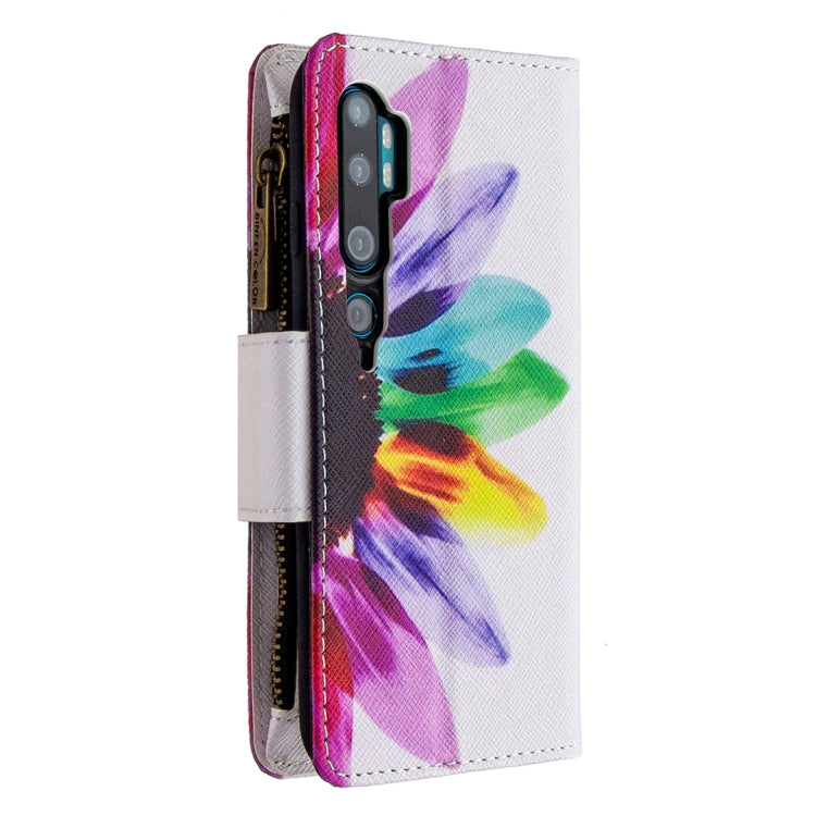 For Xiaomi Mi CC9 Pro / Note 10 Colored Drawing Pattern Zipper Horizontal Flip Leather Case with Holder & Card Slots & Wallet