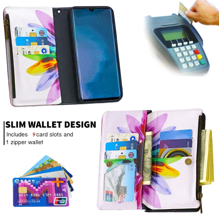 For Xiaomi Mi CC9 Pro / Note 10 Colored Drawing Pattern Zipper Horizontal Flip Leather Case with Holder & Card Slots & Wallet