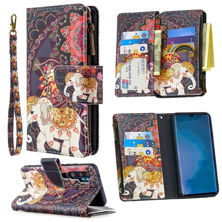For Xiaomi Mi CC9 Pro / Note 10 Colored Drawing Pattern Zipper Horizontal Flip Leather Case with Holder & Card Slots & Wallet