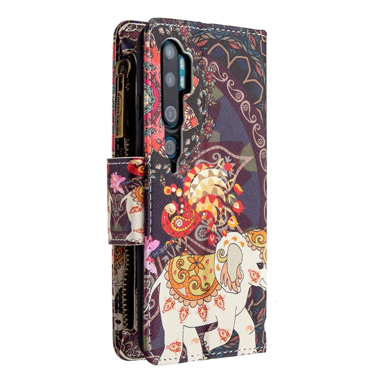 For Xiaomi Mi CC9 Pro / Note 10 Colored Drawing Pattern Zipper Horizontal Flip Leather Case with Holder & Card Slots & Wallet