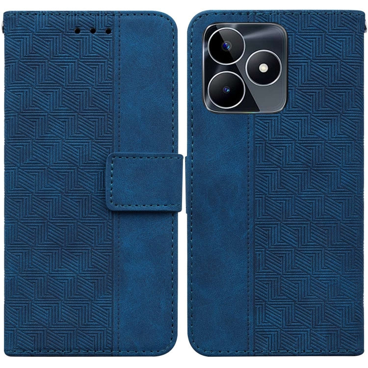 For Realme C53 / Narzo N53 Geometric Embossed Leather Phone Case