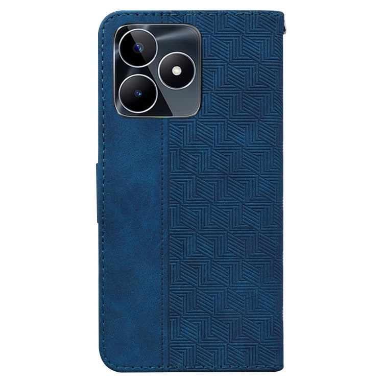 For Realme C53 / Narzo N53 Geometric Embossed Leather Phone Case