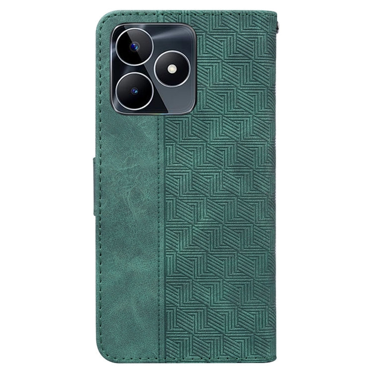 For Realme C53 / Narzo N53 Geometric Embossed Leather Phone Case