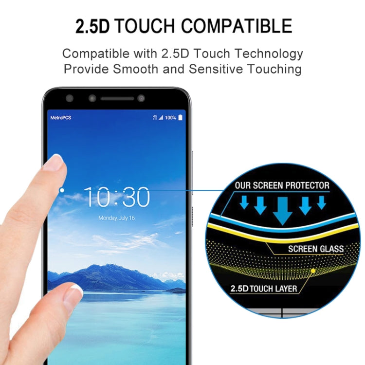 For Alcatel 7 25 PCS Full Glue Full Screen Tempered Glass Film(Black)